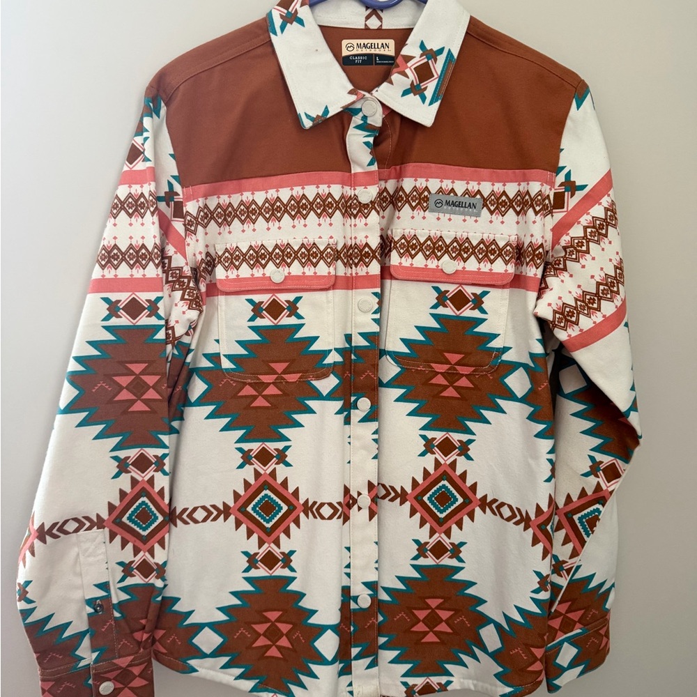 Magellan Outdoors Multicolor Aztec Jacket